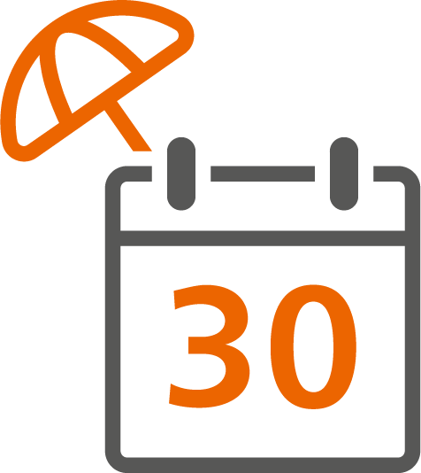 30 Tage Urlaub